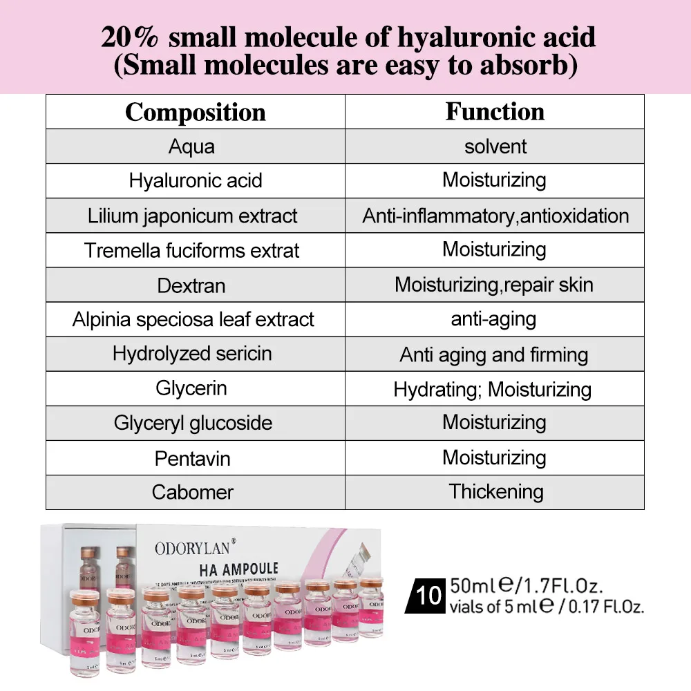 Hyaluronic Acid Face Serum Essence Skin Repair Rejuvenation Firming Moisturizing Hydrating Anti Aging 2