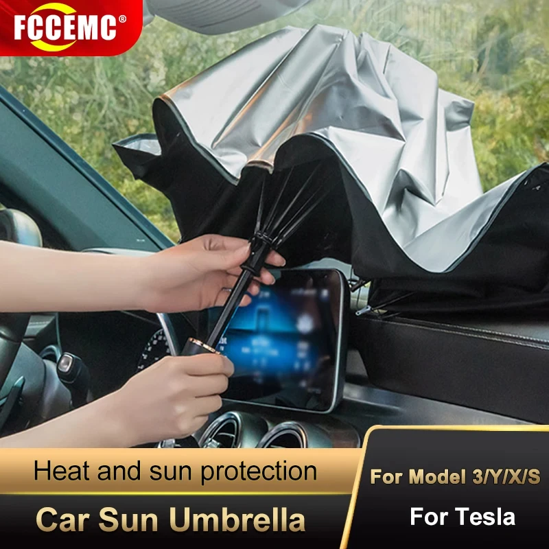 Nmoiss Ombrello Parasole Per Auto - Copertura Pieghevole Per Parabrezza, Riflettente UV, Mantiene Fresco L'Abitacolo, Protezione Interni, Custodia Inclusa, Taglia Unica