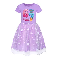 Enfants Six Seven robe 67 voler un cerveau bébé filles à manches courtes robes décontractées filles fantaisie princesse robes enfants vêtements 6