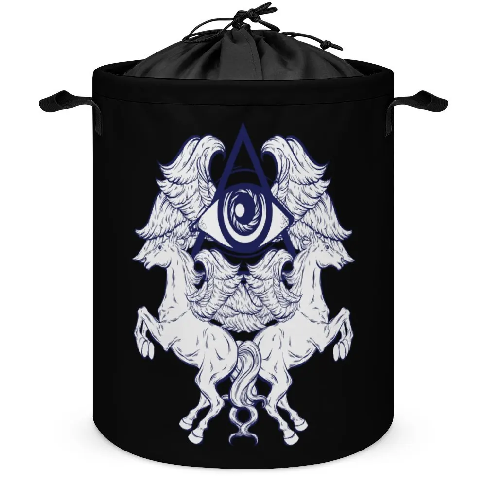 Pegasus, Eyes, Wings Tie Up Your Dirty Pocket Cesto Della Biancheria Libri Multifunzionali Per Soggiorno Super Soft Può Essere Piegato Vintage Bedr