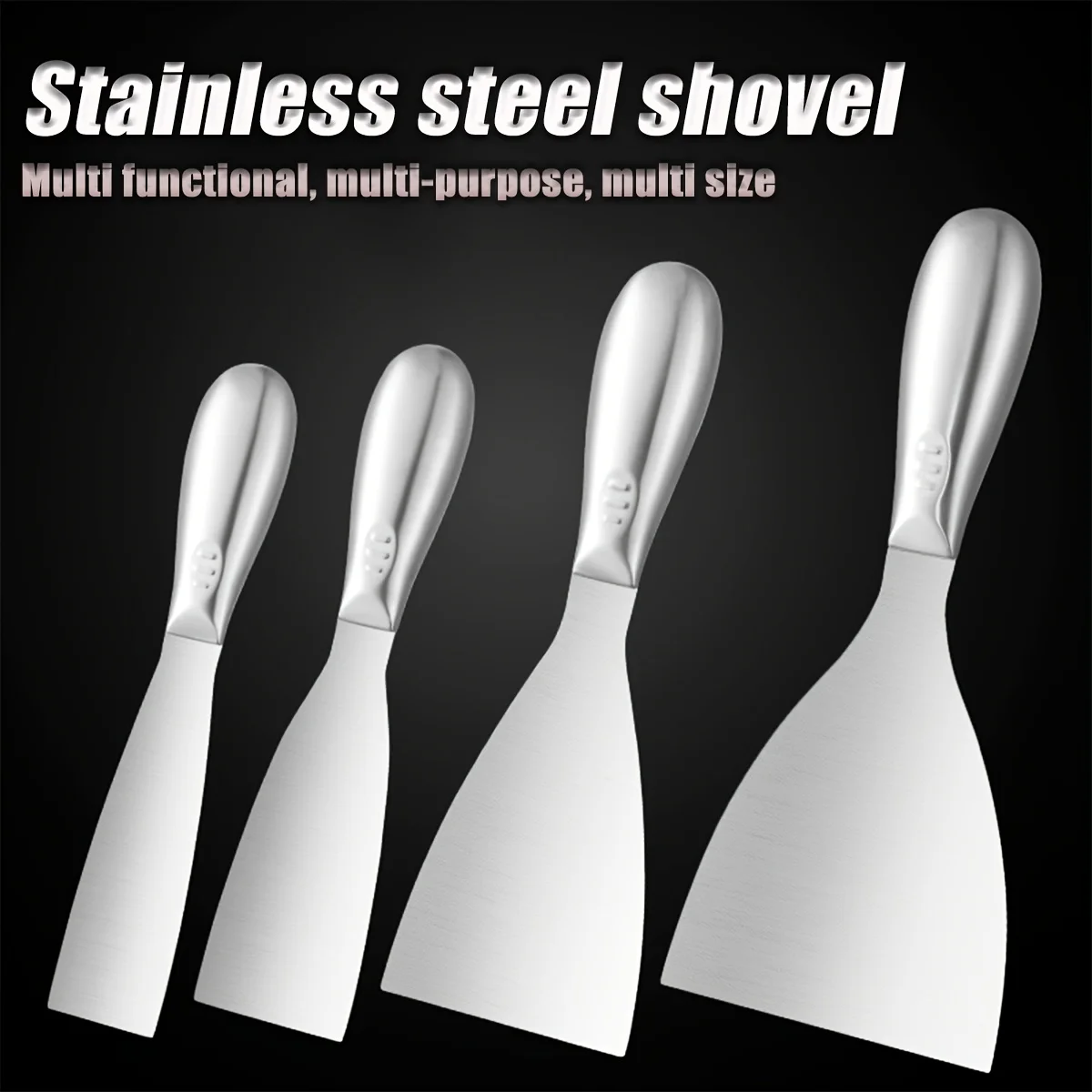 프리미엄 광택 올스테인리스 스틸 스크레이퍼 도구, 드라이월 마감용, 전문가급 페인트 긁기용 퍼티 블레이드