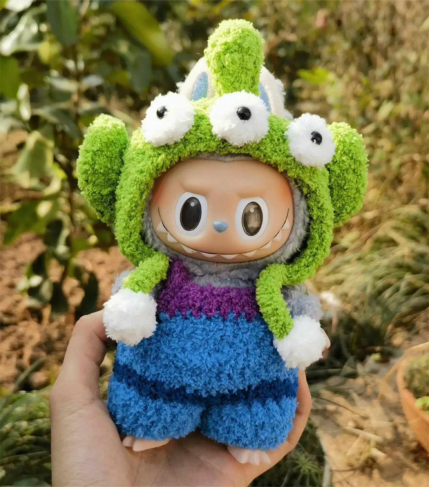 thumbnail image 1 of Labubu Handmade Woolen Mokoko Baby Clothes 17cm Michimini Stellalou Chip 'N' Dale Bear Duffy Linabell 15cm Only Clothes No Doll, 1 of 5