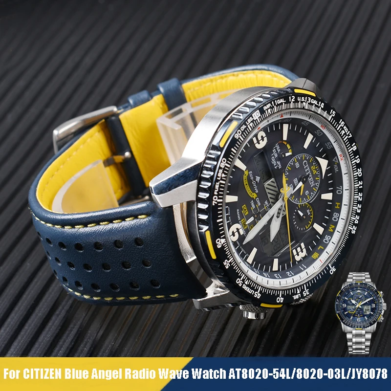 Genuine-Leather-Watch-Strap-for-Citizen-Watch-Strap-Blue-Angel-JY8078 ...