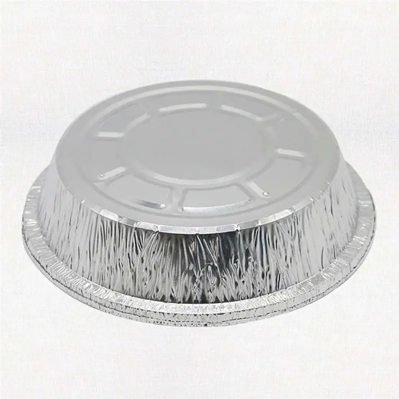 Disposable BBQ Tray Pie Pans 12/50 Pcs 9 Inch for Homemade Cakes Pies Tin Foil Bowls Aluminum Foil Round (Without Lid) 1400ML
