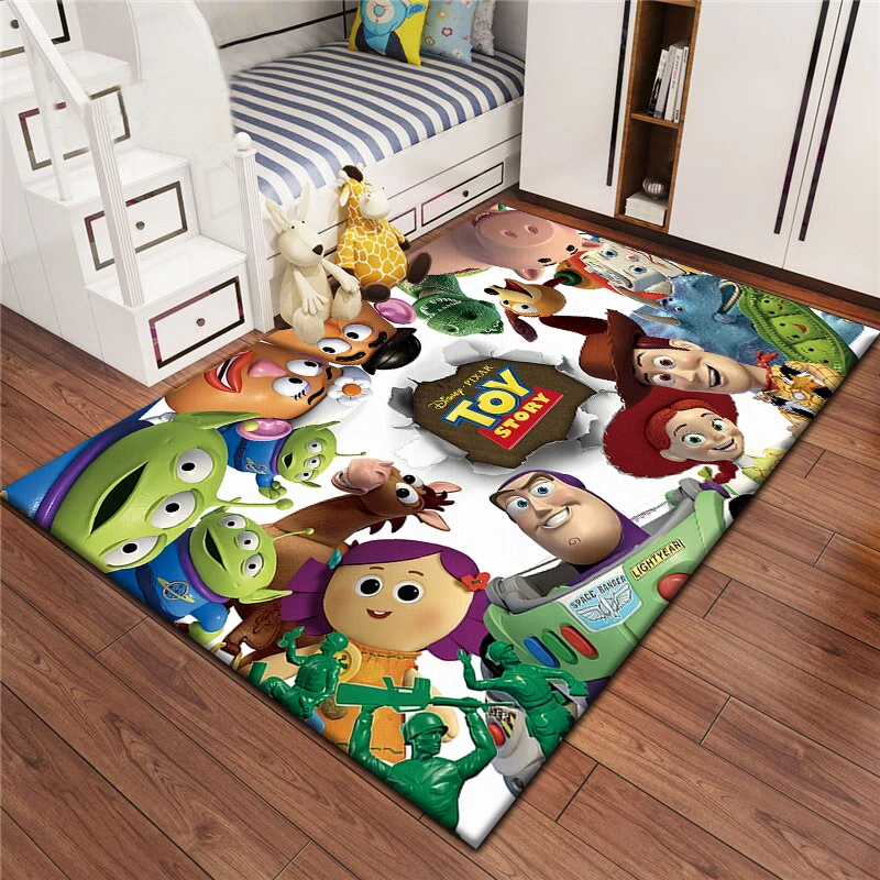 Toy Story Cartoon Printed Carpet Living Room Bedroom Entrance Door Mat Balcony Sofa Kitchen Home Decoration Carpet Picnic Rug Floor Mat