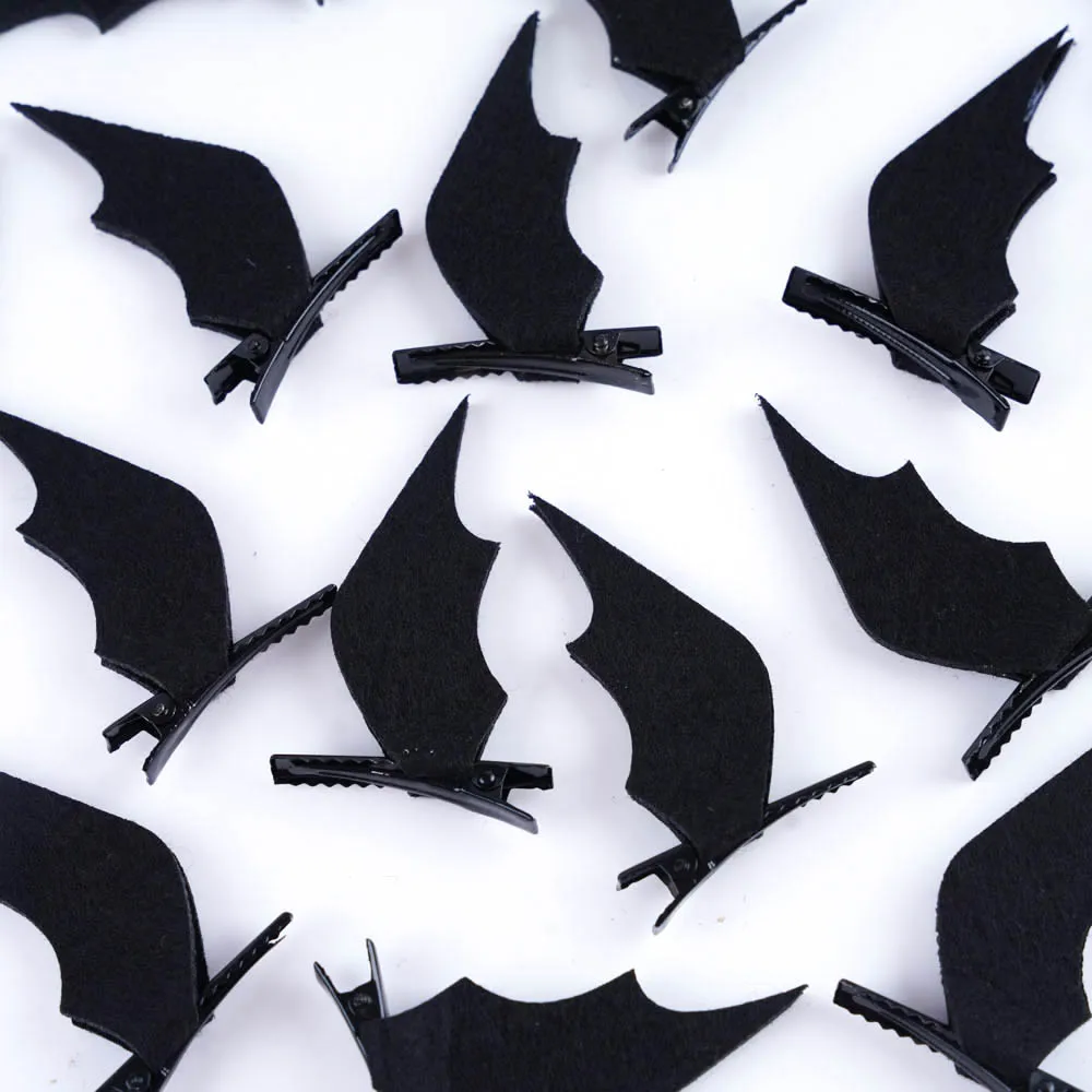 5 Paare/los Mode Punk Teufel Grips Schwarz Fledermaus Flügel Haar Clip Mädchen Kleid-up Haarspange Cosplay Partei Headwear Zubehör geschenke – Detail 6