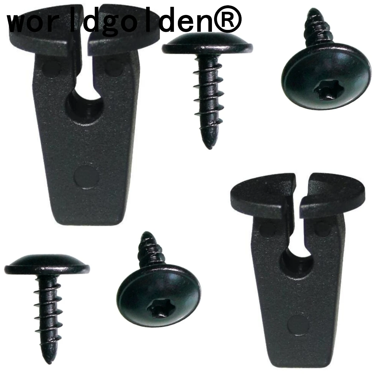 worldgolden 10pcs Car Fastener Clips Screw Car Engine Under Cover