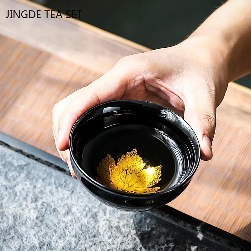 Japanese-style Handmade Ceramic Teacup Boutiques Master Tea Cup Household Tea Set Accessories Antique Porcelain Tea Bowl