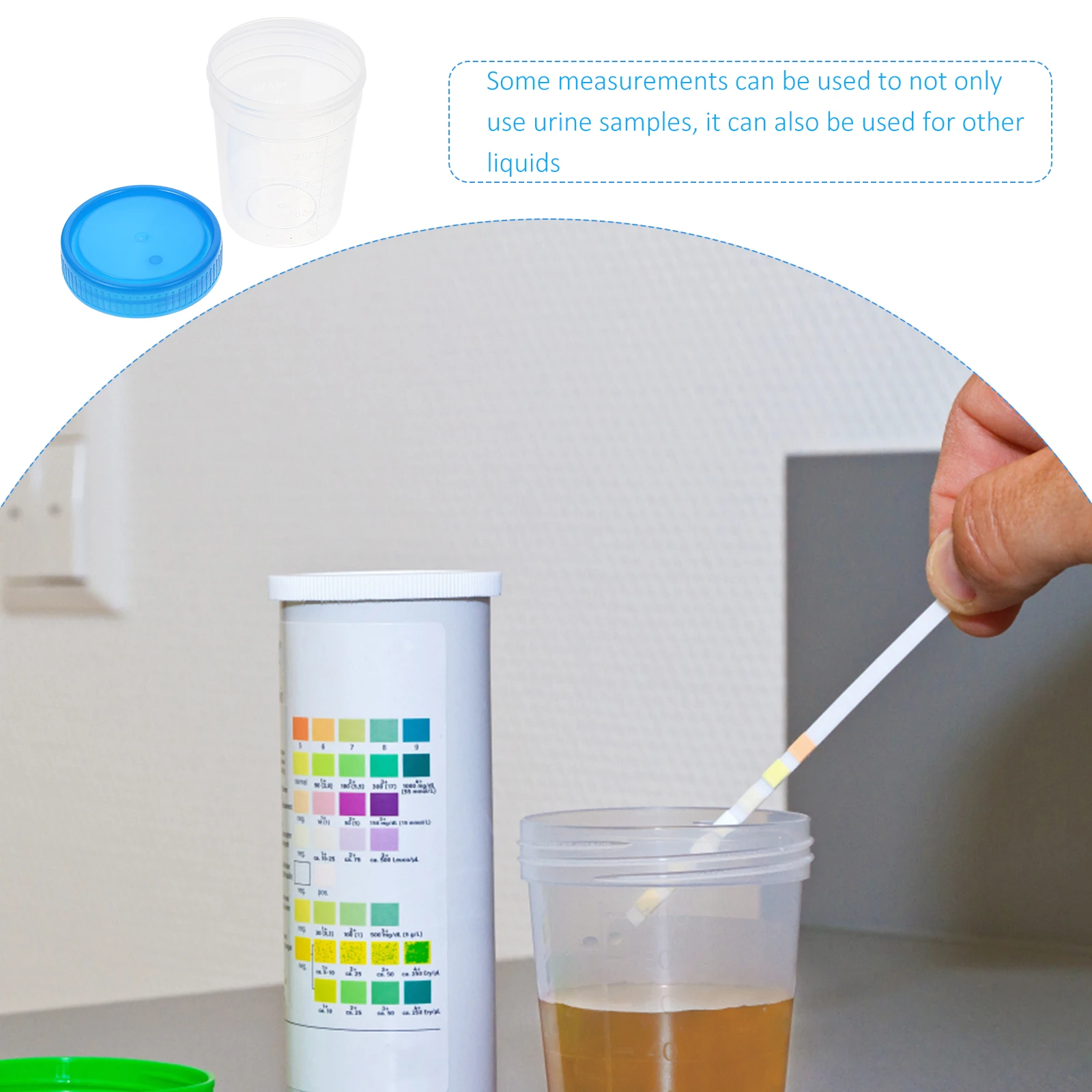 10Pcs Plastic Urine Cups Practical Specimen Containers Phlegm Cup with Scale