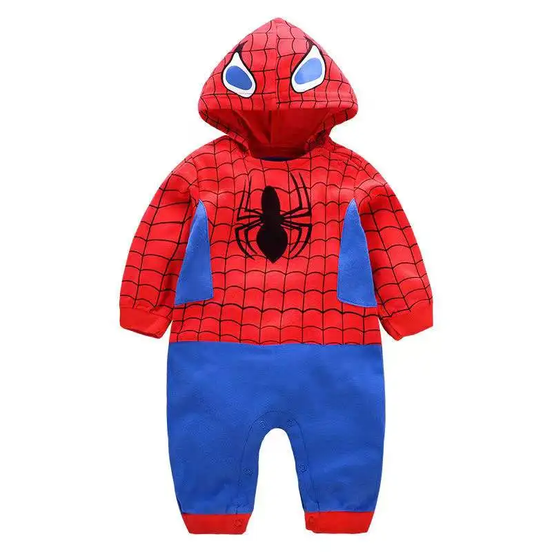 Baby Bodysuits classic Summer Spring Newborn Baby Boys Rompers Cartoon Spiderman Print Infant Girls Jumpsuits Cotton Hoodies Kid Outfits Bebe Clothes bulk baby bodysuits	 Baby Rompers