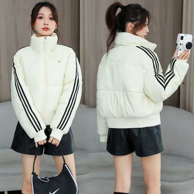 명품 Winter Golf Wear Women Korean Golf Jacket Stand Collar Keep Warm Sports Coat New Short Padded Jacket Women Clothing