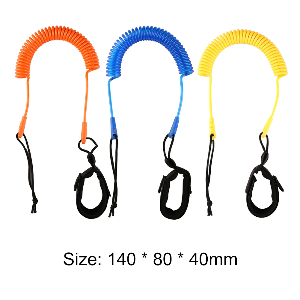 Coiled Leash Leg Rope Kit 10 Feet Surfing Board Stand Up Paddle Board Surfboard Portable Safety Watering Elements