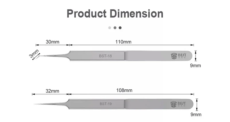 BST BST-18 BST-19 Ultra Precision Tweezers Fly Wire Clamping With Fine Tip Supper Sharp Needle BGA Motherboard Welding Forceps