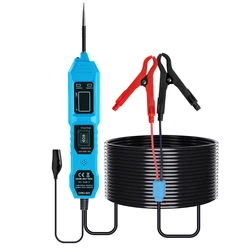 Universal Automotive Electric Circuit Tester with LED Digital Display, 6V - 48V Voltage Power Probe Kit (Blue)