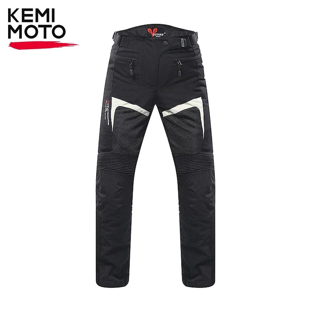 

Motorcycle Riding Pants Women Lady Summer Pants Protective Gear Shockproof Knee Moto Trousers Motorbike Reflective Ventilation