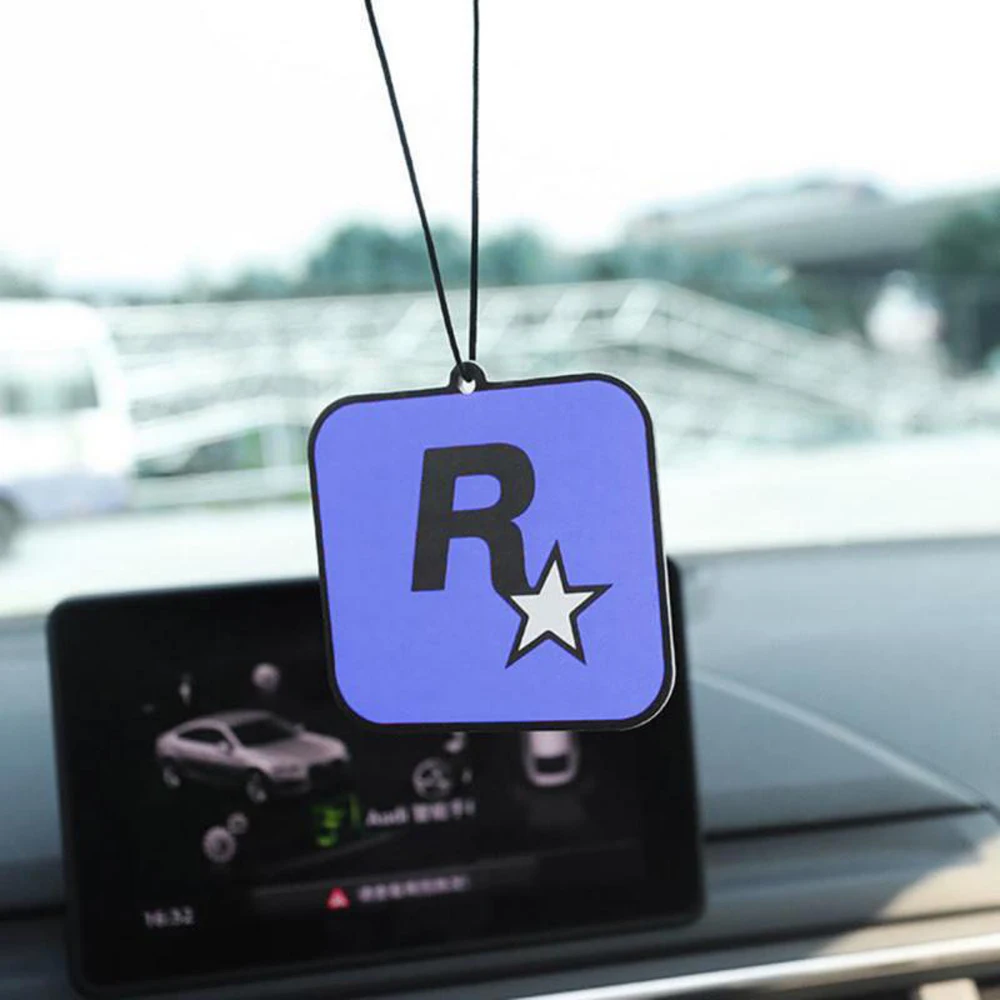 2Pcs Car Rockstar Fragrance Tablets Pendant Air Freshener Aromatherapy Essential Oil Hanging Decoration air freshener
