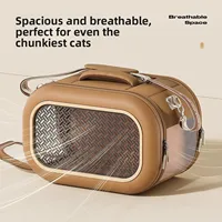 Cat bag, portable outdoor cat box, one shoulder crossbody, small cat space cabin, large capacity cat carrying bag, pet suitcase 2