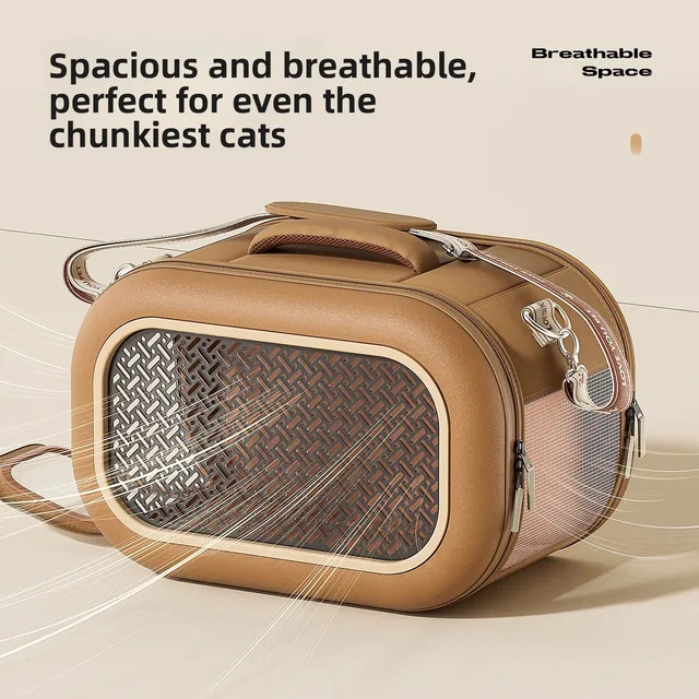 Cat bag, portable outdoor cat box, one shoulder crossbody, small cat space cabin, large capacity cat carrying bag, pet suitcase 2