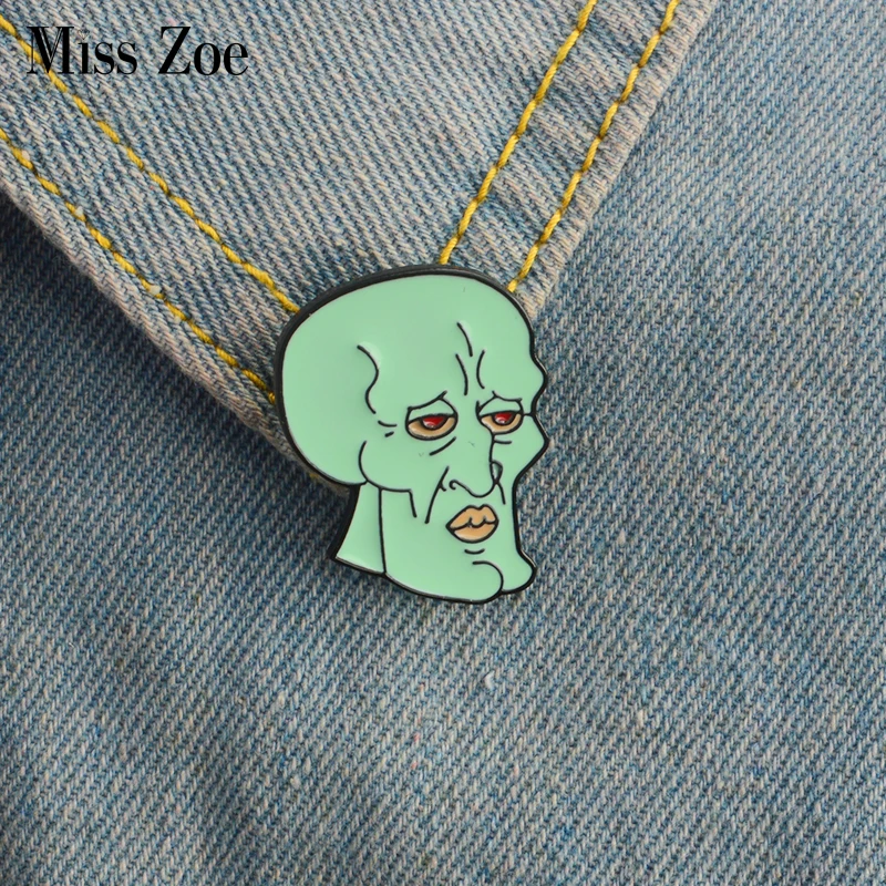 Tintenfisch Emaille Pins Cartoon Anime Icons Broschen Pinback Button Denim Jeans Anstecknadel Abzeichen Cartoon Schmuck Geschenk für Kinder