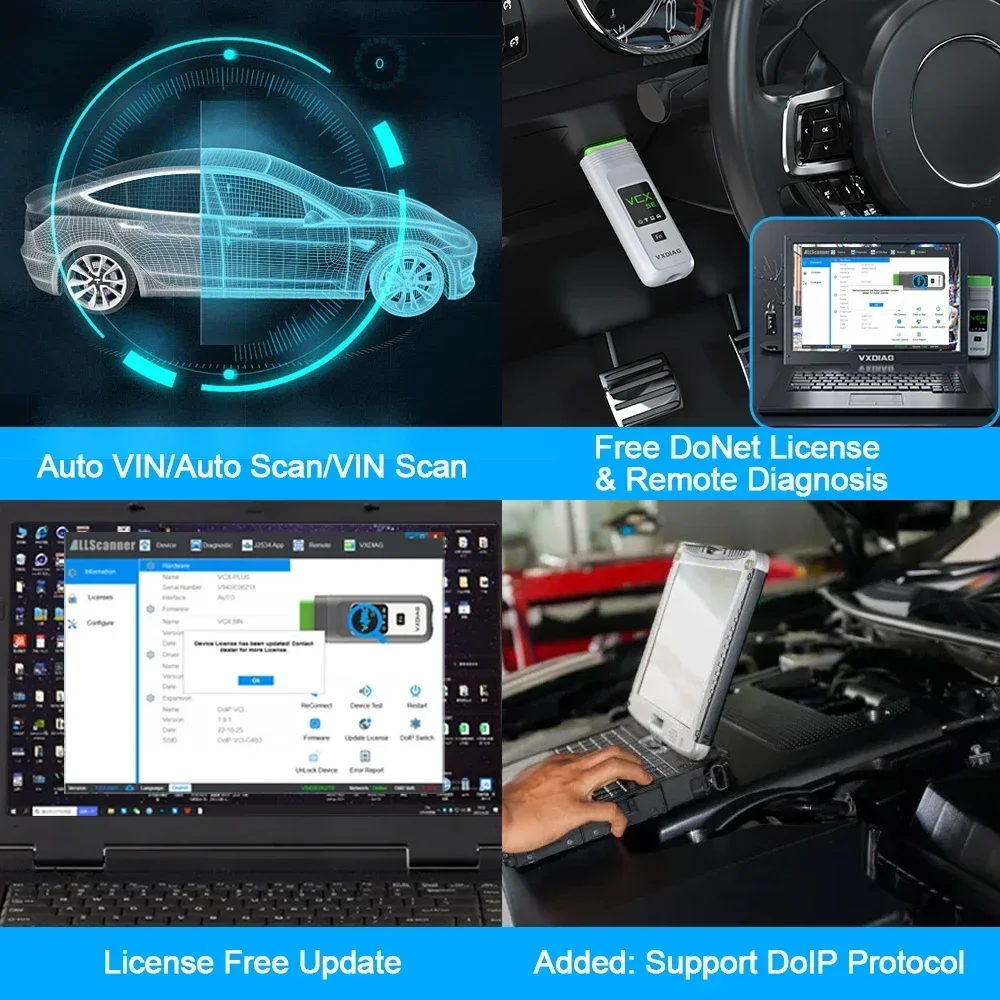VXDIAG VCX SE per Mercedes Benz Auto Strumento diagnostico OBD2 MB Star C6 DoIP Test attivo Diagnosi di tutti i sistemi Codifica Programmazione - immagine 4