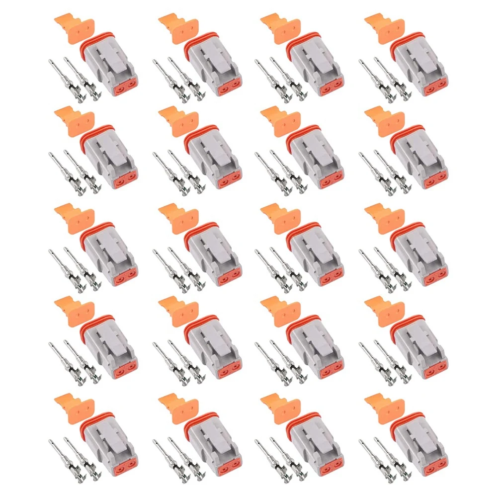 

20 Pcs Car Wire Connector 2 Pin Car Wire Harness Waterproof Connector for Motorcycles Scooters Cars Female