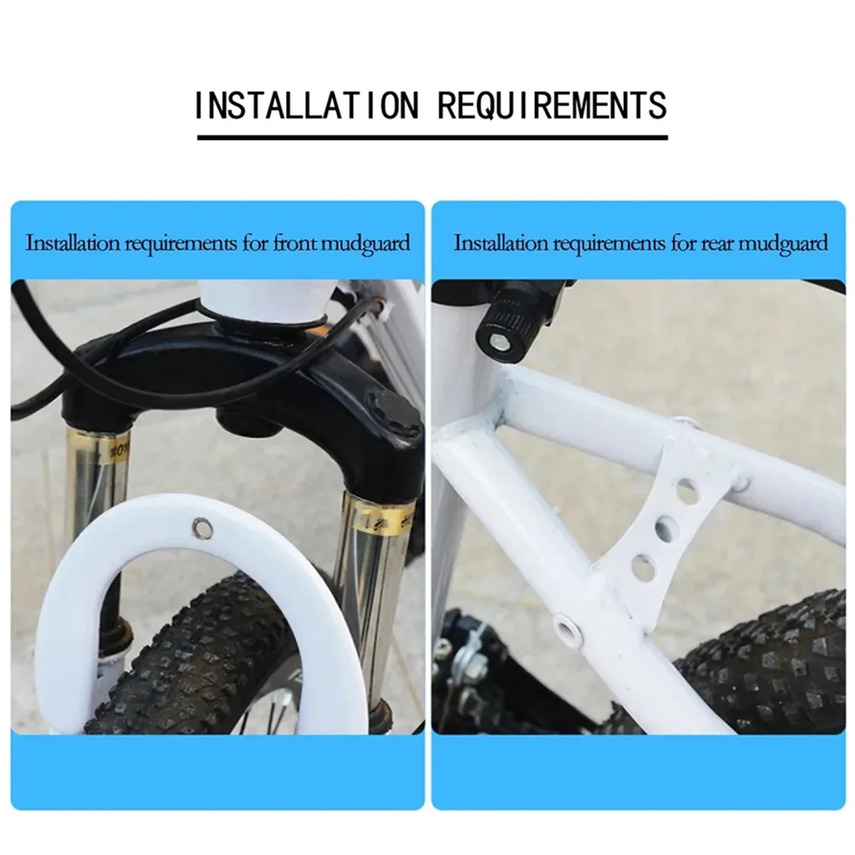 BAAU 2X Mountainous Road Bike Mudguard 700C Quick Detachable Simple Installation Bicycle Universal Accessory