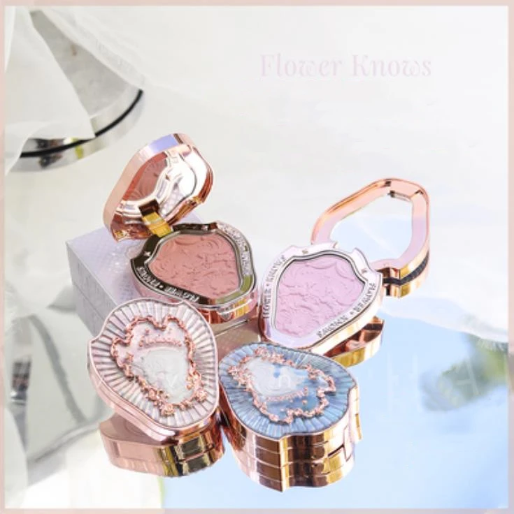 

Flower Knows Unicorn Embossed Blush Palette Nude Natural Cheek Bronzer 5G Delicate Matte Pigment Brighten Women Face Makeup