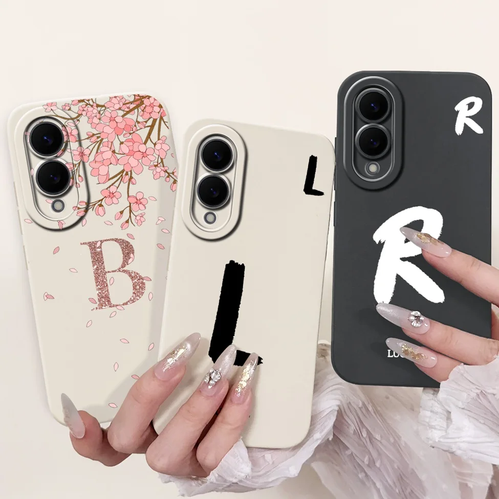Luxury Crown & Floral Painted Silicone Phone Case - Simple Fashion Letters Design