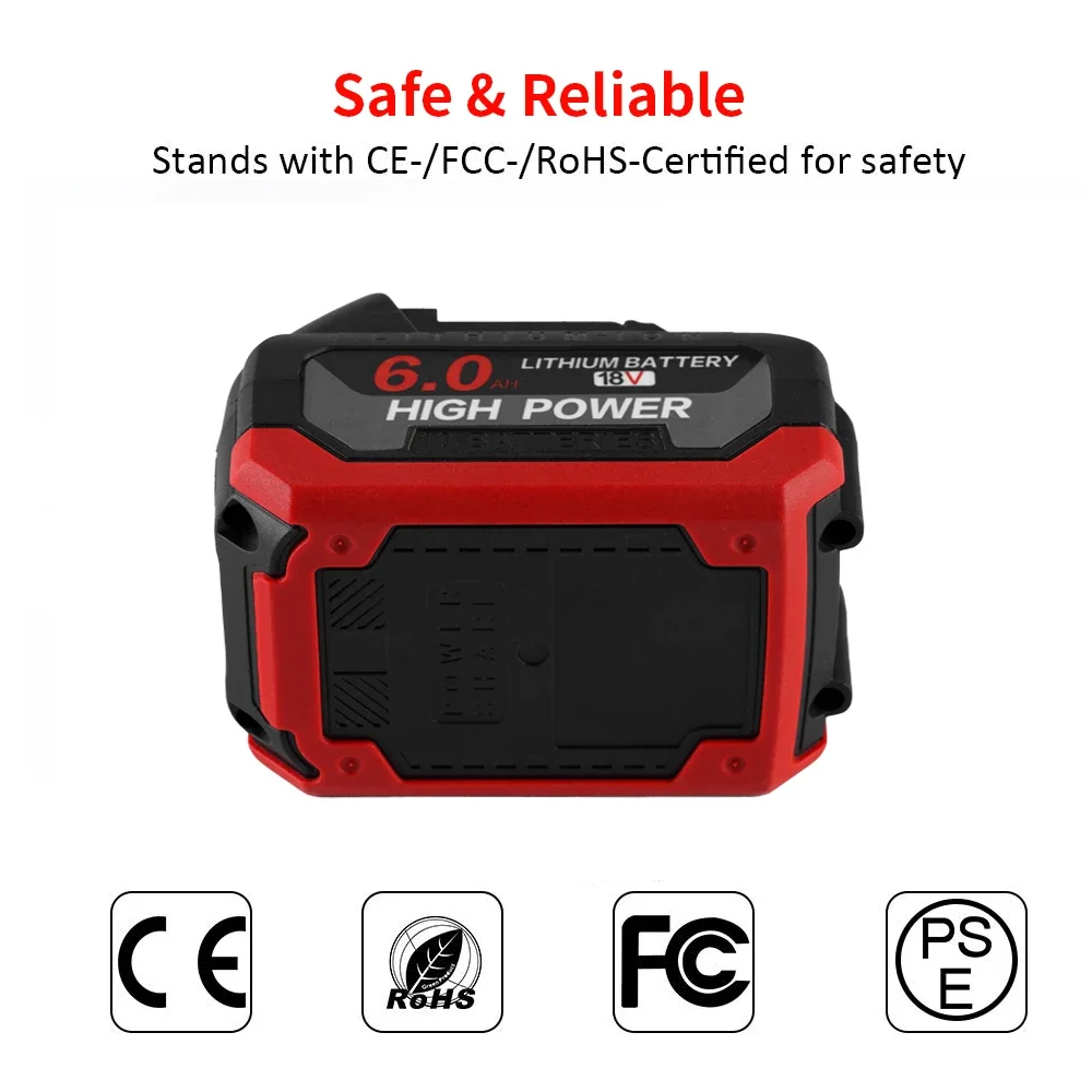 ONEVAN 18V Rechargeable Battery Lithium 6.0AH High Capacity Battery For Makita Electric Power Tool Cordless Electrc Saw Battery