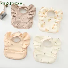 Bavoir en Polyester pour nouveau né, imperméable, résistant à la saleté, facile à nettoyer, sac alimentaire imprimé mignon, serviette de salive, outil d'alimentation Portable pour bébé