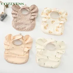 Newborn Baby Bib Polyester Waterproof Dirt Proof Easy To Clean Bib Cute Printed Food Bag Saliva Towel Baby Portable Feeding Tool