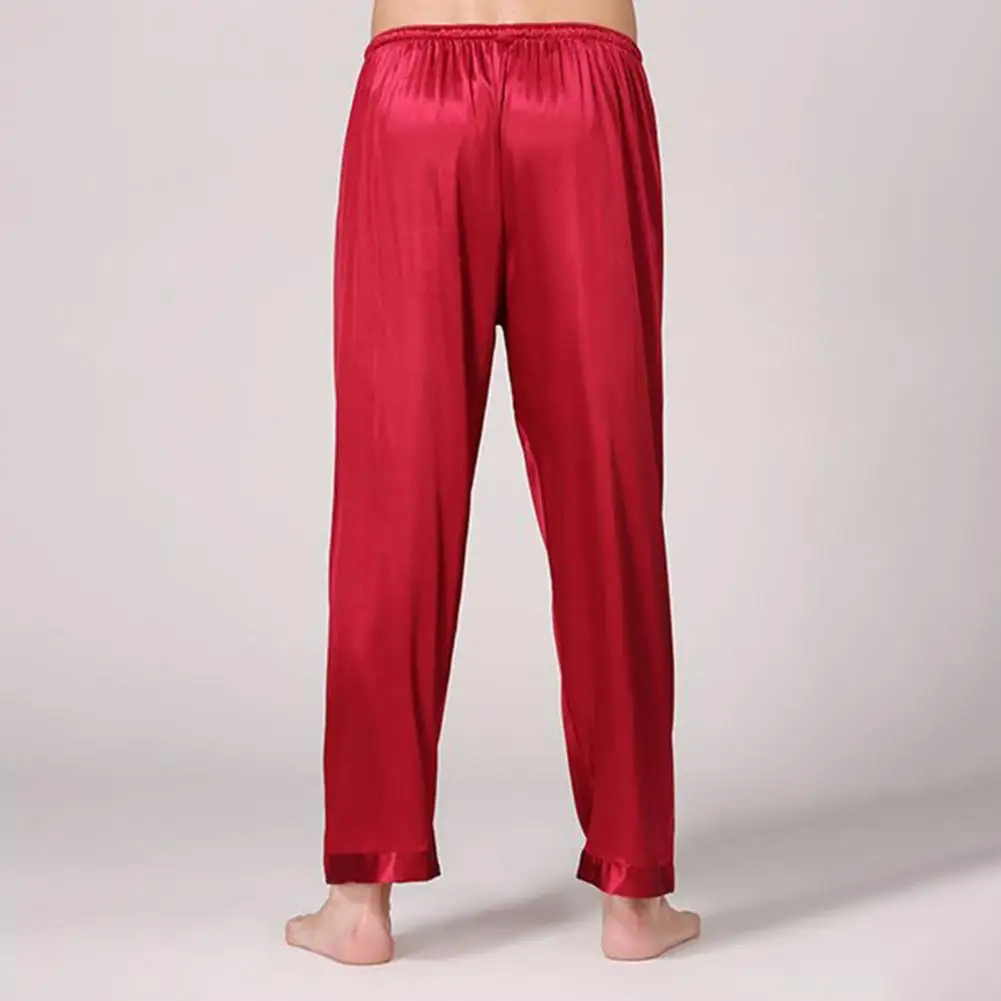 SleepingPantsTrendySoftDrawstringSimpleSmoothIceSilkLong