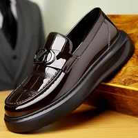 New Arrival Mens Driving Loafers Thick Bottom Summer Casual Shoes Leather Moccasins Breathable Slip on Boat Shoes Business Flats
