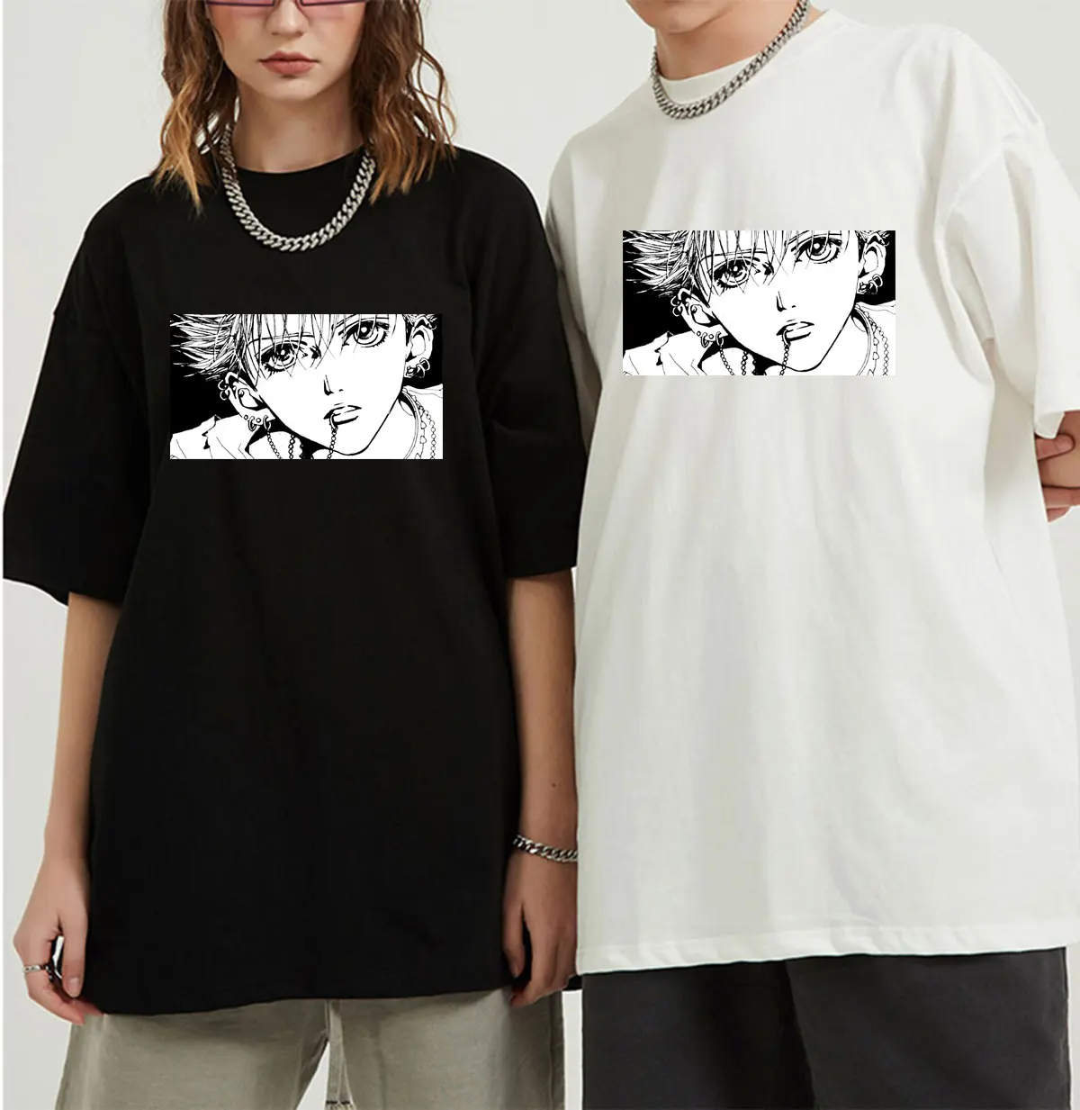 Gorgeous Tshirt Men Nana Osaki And Ren Honjo Tee Tops Short Sleeve Soft Cotton Harajuku T-shirt Summer Japanese Anime |