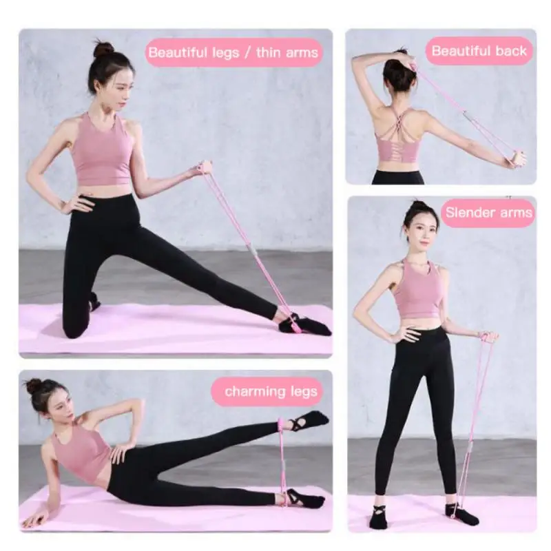 S204fd8245ef04fd8b0454a43bc2d9d14i 8 Word Chest Expander Rope Resistance Bands Yoga Fitness Resistance Workout Muscle For Exercise Fitness Rubber Elastic Bands
