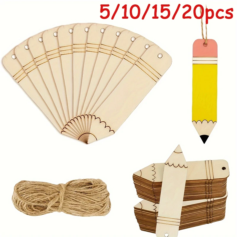 DIY Wooden Slice Book Decor and Bookmark Craft Supplies