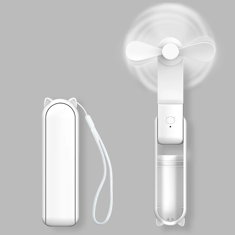 Портативний міні-вентилятор, перезаряджається USB, 3-швидкісна регульована, складаний портативний вентилятор, підходить для жінок, подорожей, використання на вулиці