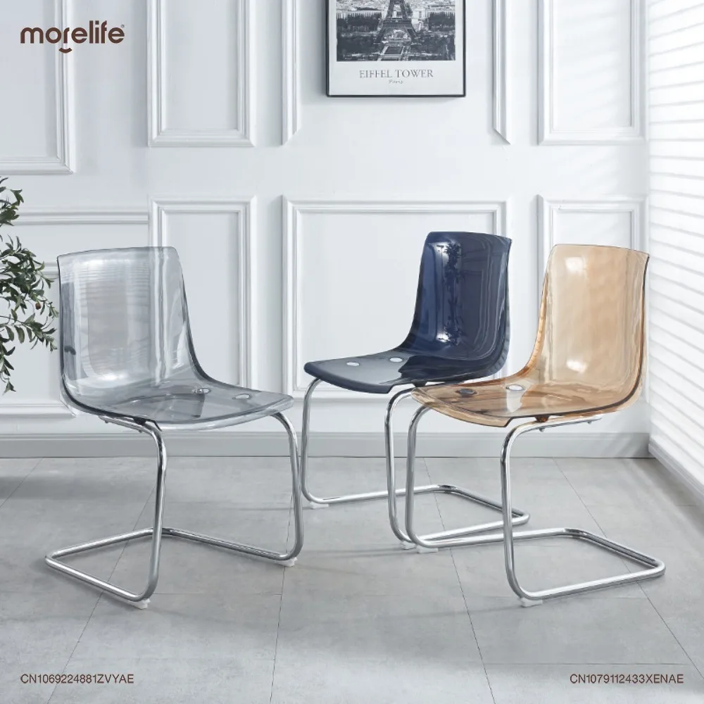 

Apartamento Designer Diining Chair Nordic Acrylic Minimalist Modern Dining Chair Plastics Living Room Chairs Home Furniture K01+