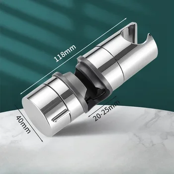 Universal หัวฝักบัวปรับได้ 18 ~ 25 มม.ABS Chrome Rail ผู้ถืออุปกรณ์ห้องน้ําฝักบัววงเล็บยึด 9