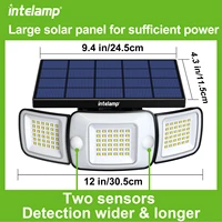 Intelamp Solar Outdoor Light Motion Sensor Waterproof Bright Wall Street Lamp For Garden Yard Path Garage Stairs Porch 2