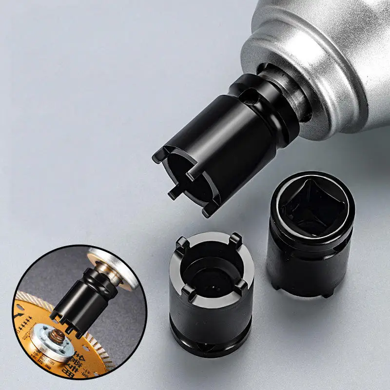 Multifunction Angle Grinder Socket Wrench Four Jaw Wrench Spanner For Quick Disassembly Socket Tool Accessories