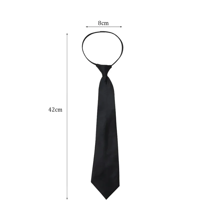 Unisex Black Clip-On Tie 6