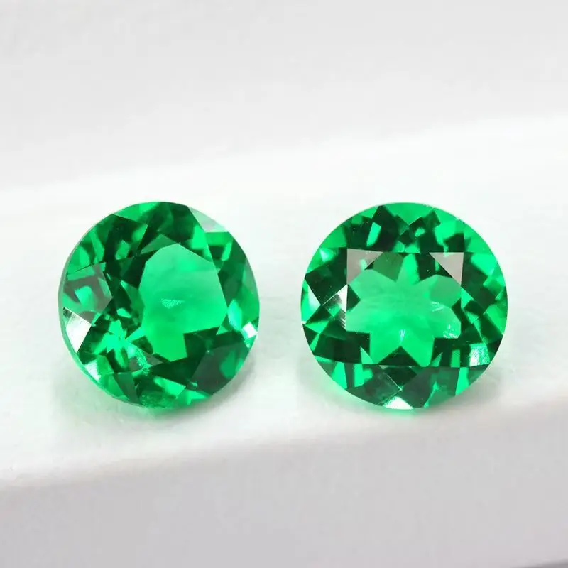 Lab Grown Zambia Gemstone Round Shape Loose Gemstones Colombia For Jewelry Making AGL Certificate