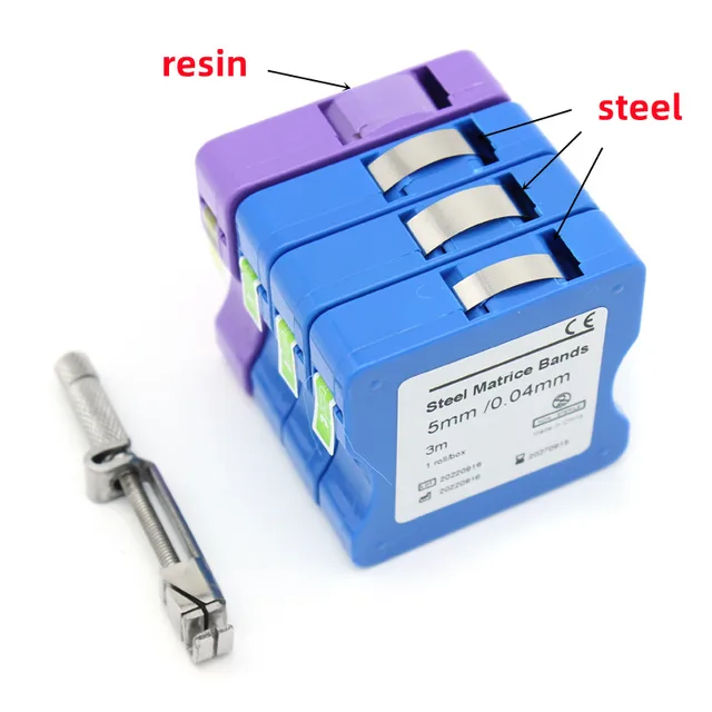 Dental Stainless Steel Matrix Strips Resin Film Restoration Light Cured Resin Clear Matrix Bands Polishing Strip Dental Material