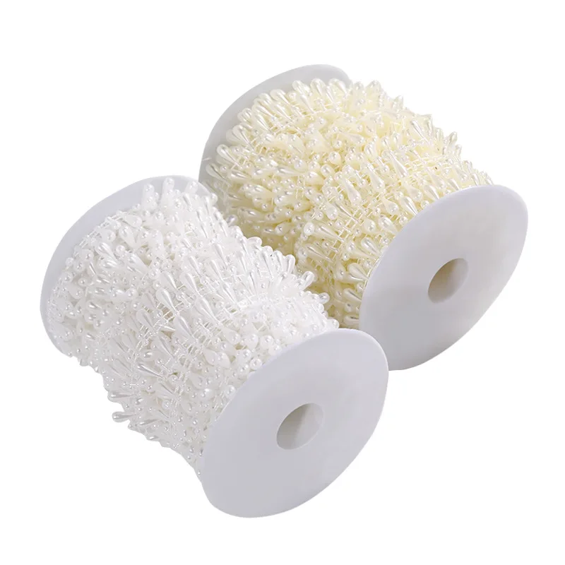 Hot Sale!!!!!! Mixed Sized Round Pearl Bead in Ivory,Cake , DIY Craft, , 4 (10 Yards /) x 1.5cm