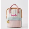 New Children's Backpack, Children's Shopping Bag, Personalized Embroidery, Cute Sunflower Color Blocked Small Backpack 1