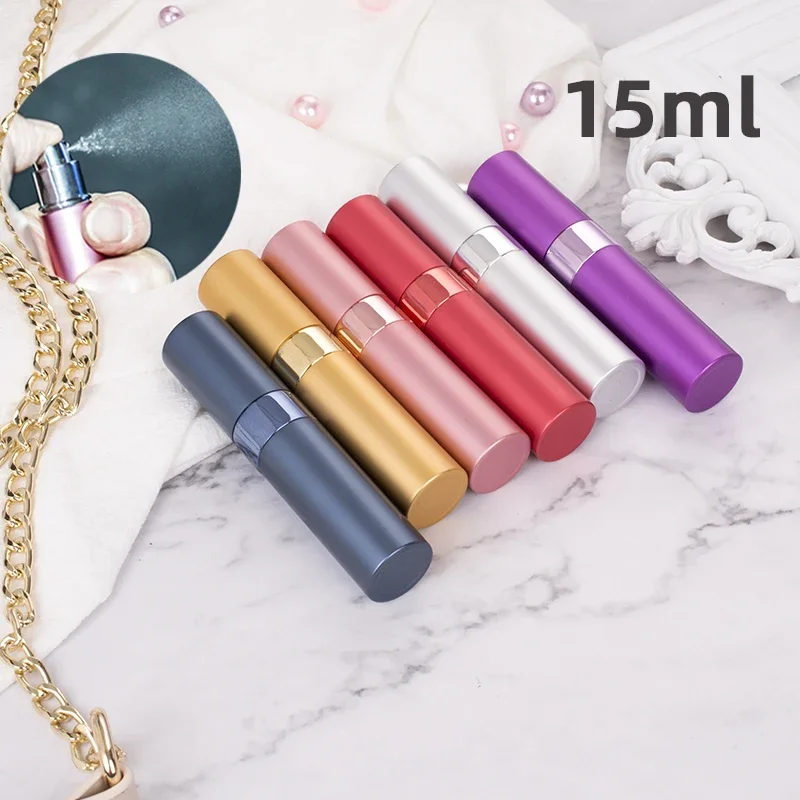 

8/20/50pcs Top Quality 15ml Metal Perfume Refillable Spray Bottles Empty Aluminum Travel Parfume Atomizer Empty Cosmetic Bottle
