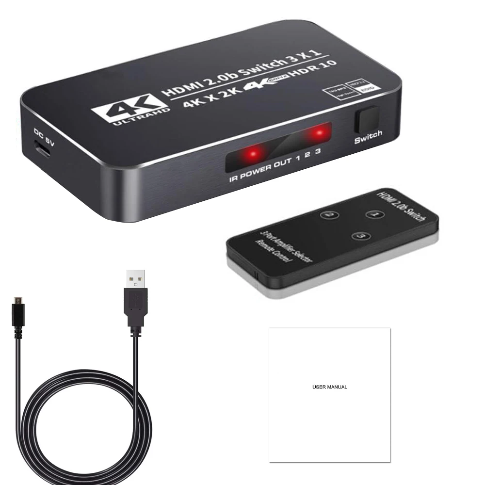 HDMI 2.0 ġ, 4K 60Hz HDR ġ, HDMI ڽ, HDMI ó ڽ, PS5, PS4 , Xbox ø X,  TV, 4K HDTV, HDMI 3 in 1 out, 4/5 