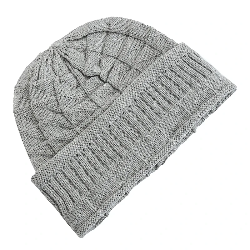 Hot Sale Long Size Winter Hat Casual Street Autumn Daily Beanies For Women Solid Bonnet Cap
