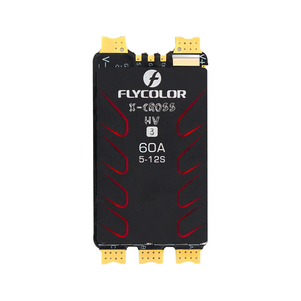 Flycolor ESC X-Cross HV3 160A avec dissipateur en aluminium et logo BLHeli-32
